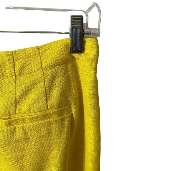 Anthropologie Cartonnier Yellow Linen Pants Size 2 - Picture 6 of 12